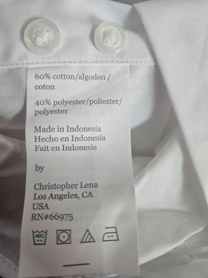 SIZE 17 MODENA (NEW) Classic Fit White Long Sleeve Shirt Lot 561 - Image 3 of 3