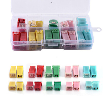 20 Pc Mini Car Fuse Auto Square Fuse Set 20 30 40 50 60A Amp With Plastic Box