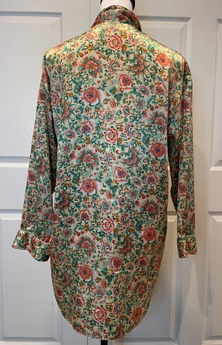 Victorias Secret Womens Vintage Gold Label Sleep Shirt Small Embroidered Silky - Picture 2 of 7