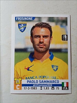 FIGURINE FOOTBALLERS PANINI 2015/16 FROSINONE SAMMARCO n 194 NEW WITH VELINA