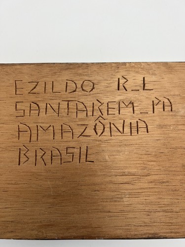 Vintage handgeschnitztes Holz Amazonien Brasilien 20"x6,1/4" - Bild 6 von 8