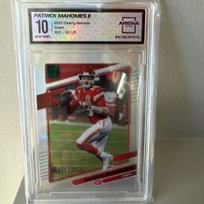 2021 Donruss Clearly Patrick Mahomes II #21 Chiefs Green /25 GEM MINT 10 🔥