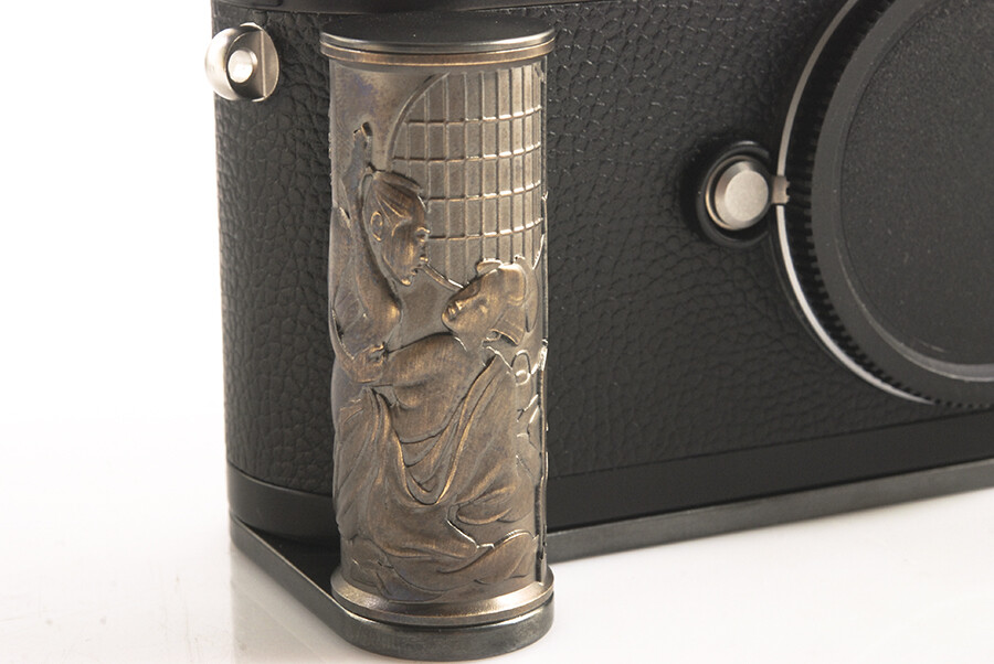 New Brass Hand Grip In Embossed Pattern For Leica M9 M9P Monochrom