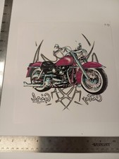 Vintage Original Bootleg Iron -On / Heat Transfer City Girl Motorcycle