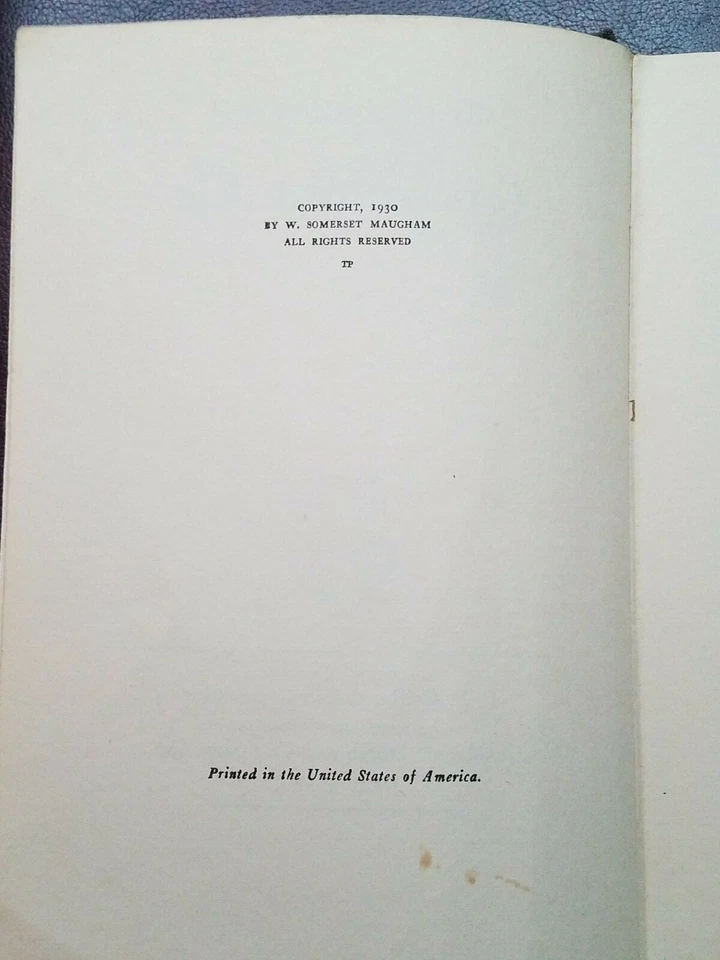 CAKES AND ALE by W. Somerset Maugham 1930 hc ~ FIRST EDITION 1st ~ Collectible Foto 3 de 4