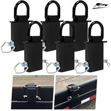 12,000lbs Universal 6PCS Removable D-Ring Stake Pockets For Trailer/Flat Bed