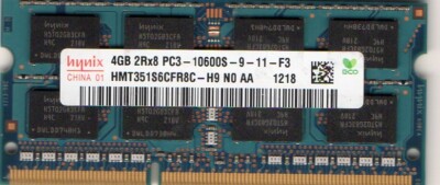 4 GB RAM DDR3 SO-DIMM (2x2GB) Per Notebook Dell Latitude E4300, Testata Funzionante
