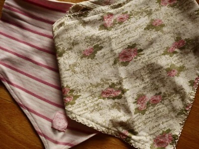 Halstuch Tuch Kanz Rosen zart Mädchen plus Tuch in Rosa mit Streifen - Bild 1 von 4