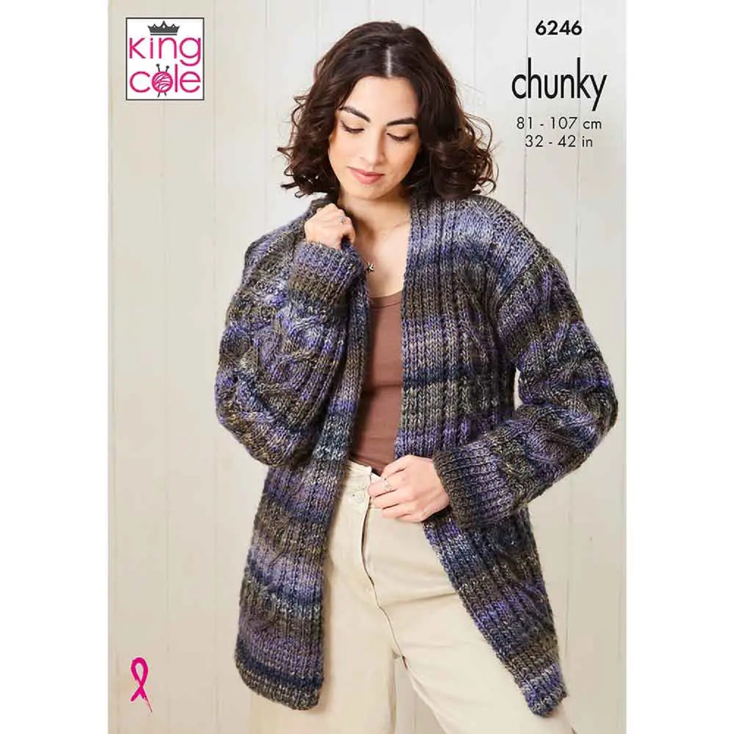 King Cole Ladies Chunky Knitting Pattern Womens Cardigan & Sweater 6246 - Image 5