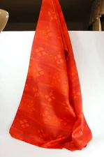 RECTANGULAR NECK SCARF, 11.5" X 57", Orange and Rust Pattern