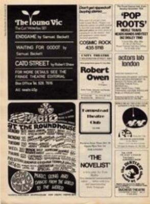 Barclay James Harvest Mungo Jerry Jericho Jones show ad Time Out cutting 1971
