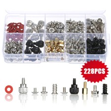 228pcs Computer Screws Standoffs Set Kit for PC Hard Drive Motherboard Case Fan