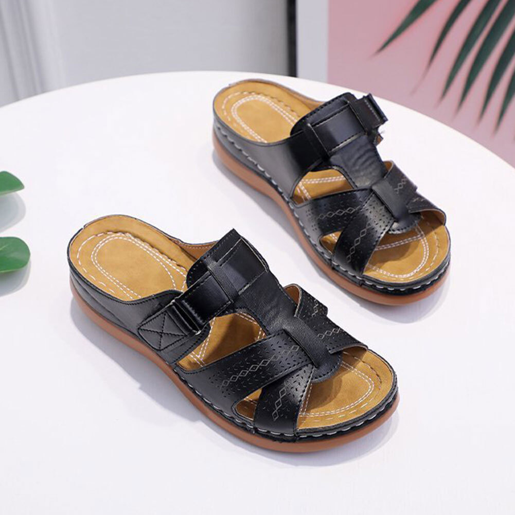 APL Sandali donna punta aperta cuneo vintage antiscivolo per interni e