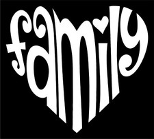 Family Heart Vinyl Decal Sticker Car Truck Suv Window Bumper Wall Laptop Tablet Family Heart Vinyl Decal Sticker Car Truck Suv Window Bumper Wall Laptop Tablet