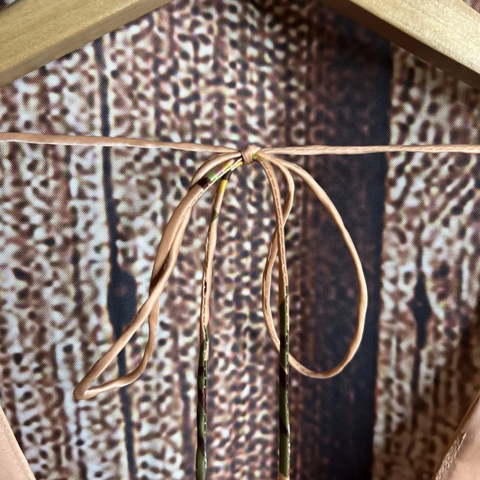 Vestido De Colección Y2K Forever Twenty One Floral Satén Cuentas Cintura Imperio Talla Pequeña Foto 4 de 4