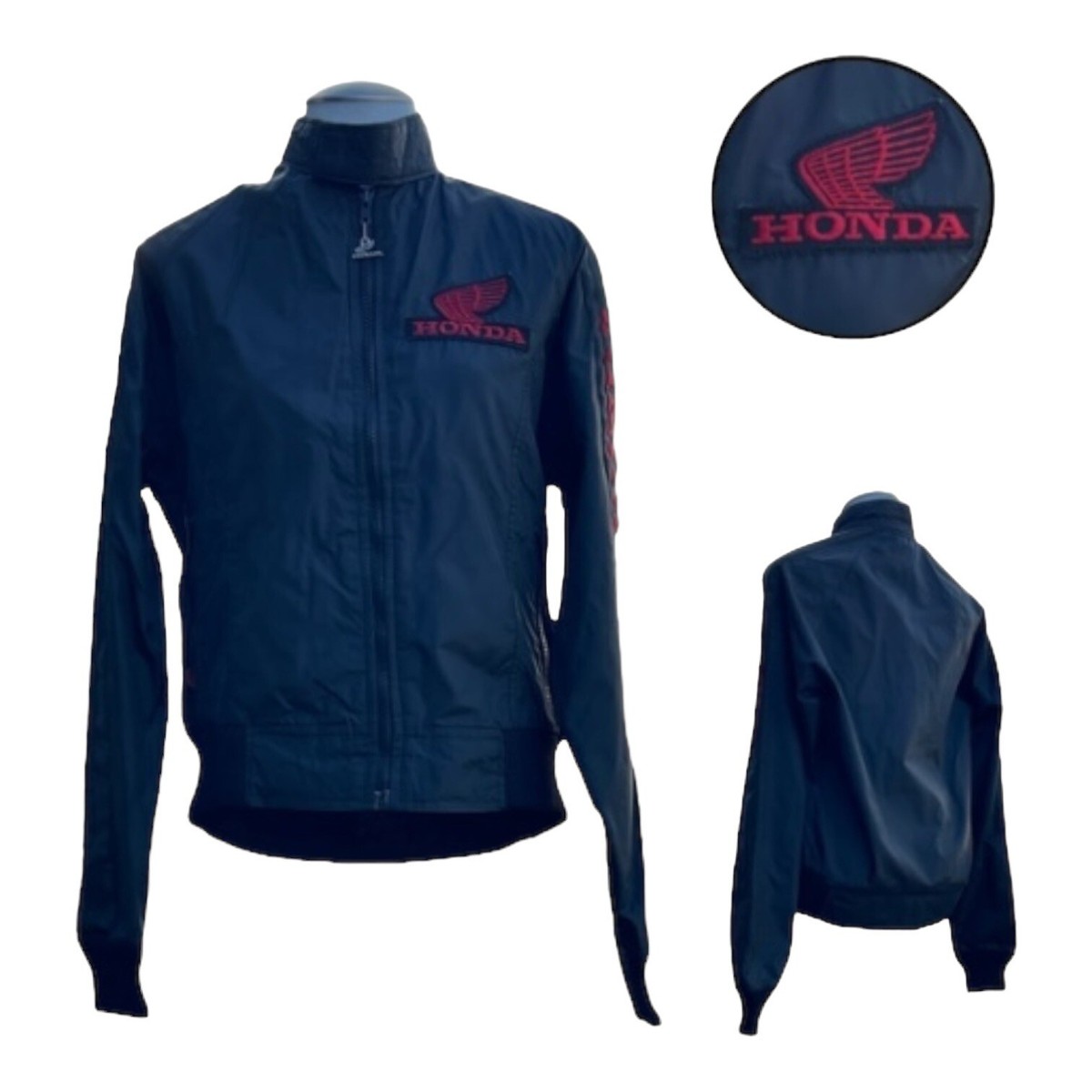 Vintage 80s HONDALINE Mens S Jacket Cafe Racer Bomber Honda Racing