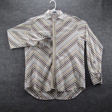 Robert Graham Men s Button Up Striped Shirt Large French Cuffs Multicolor