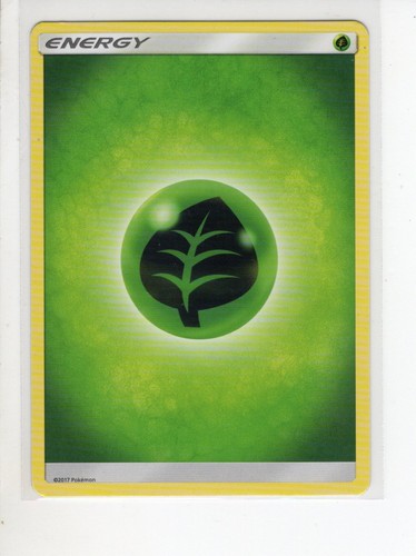 2017 GRASS ENERGY SUN & MOON BASE SET UN-NUMBERED POKEMON CARD LP