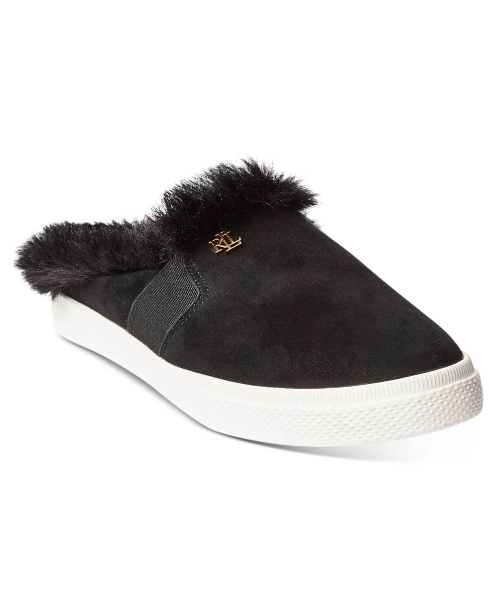 LAUREN RALPH LAUREN★モカシン NEW Lauren Ralph Lauren Size 6.5 Sheep Suede Faux Fur Jimmy