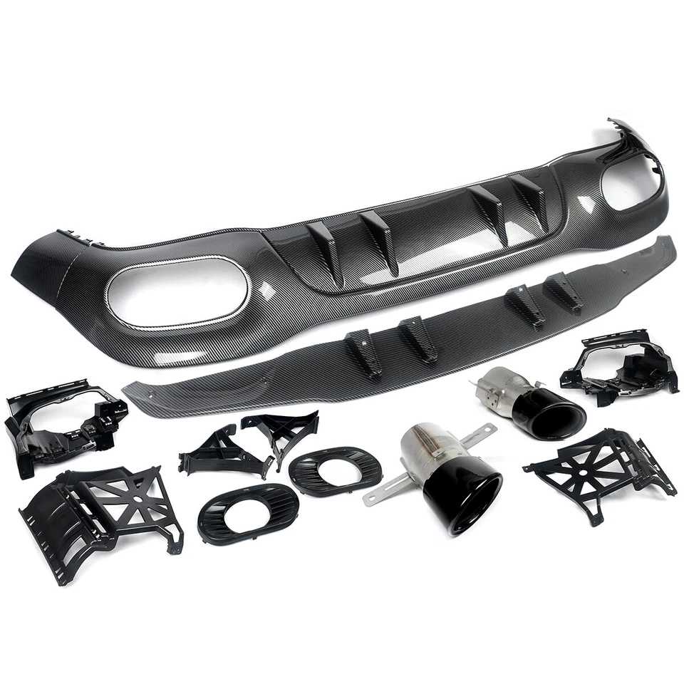 A35 Look Rear Bumper Diffuser For Benz A-Class W177 Hatchback 2018-2022 Foto 3 de 4