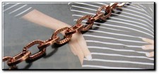 Ladies Solid Copper Link Bracelet 680G -1/4 inch wide - 6 1/2 to 9 inch lengths