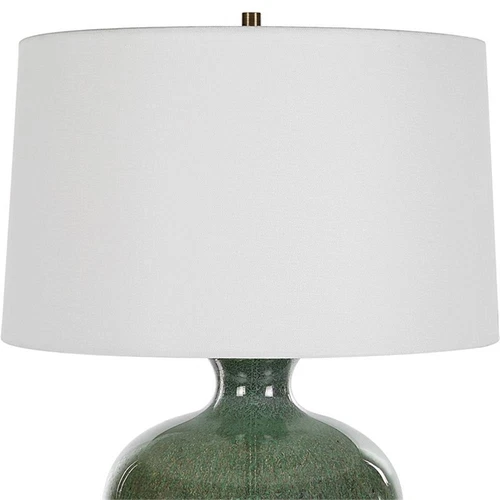 Uttermost Nataly Coastal Ceramic and Fabric Table Lamp in White/Green - Picture 4 of 7