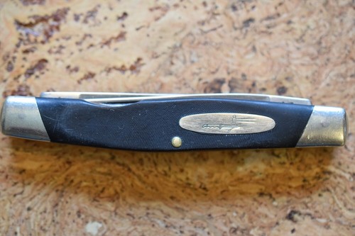 Vintage Buck USA 313 Muscrat Knife, 1966-1967 Black 2 Blades with Box and Papers - Picture 2 of 24