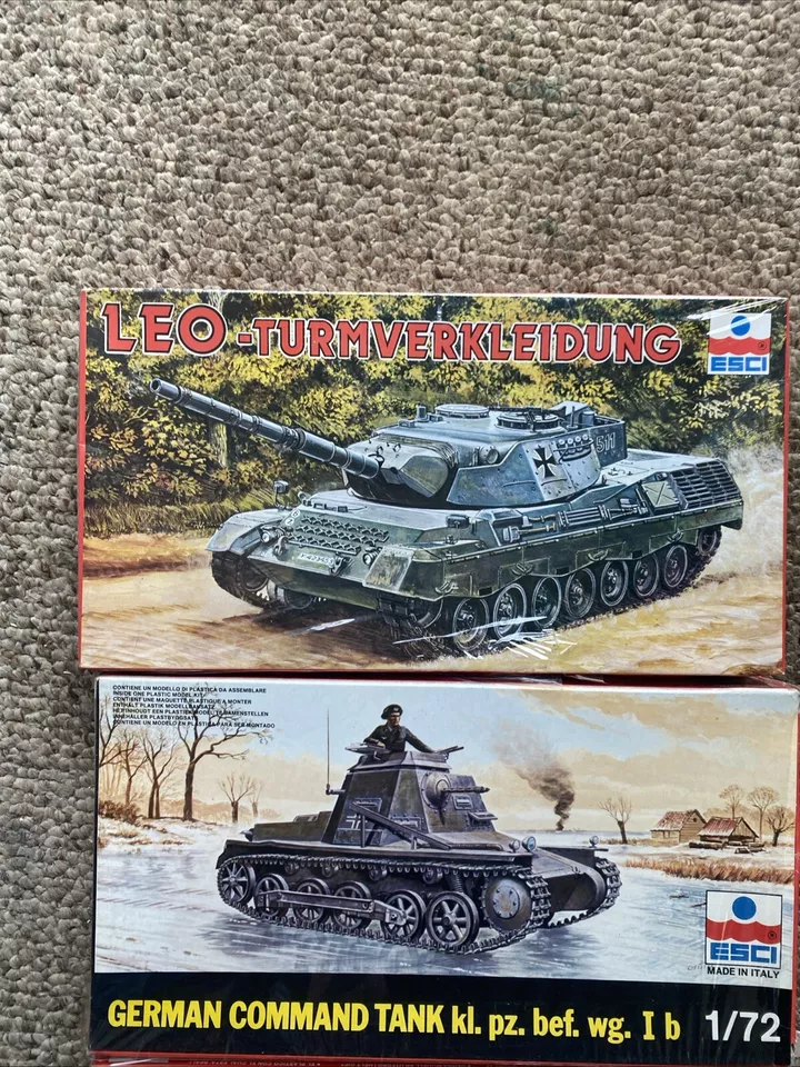 1980s ESCI Model Military Tank Lot: Leo, German Leopard 1A2 All sealed - Image 2 of 2