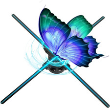 3D Fan, 70CM 3D Led Fan Projector Has 832 Pcs LED HD Beads ,Holographic Fan Ad