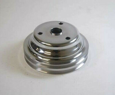 Aluminum Crankshaft Pulley For SBC 350/383 - 2-Groove Long Water Pump (V-Belt)-780857