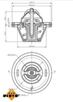 Nrf 725065 Thermostat, KüHlmittel FüR Alfa Romeo, Audi, Buick, Cadillac,