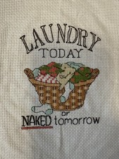 Dimensions "Laundry Today or Naked Tomorrow" counted cross-stitch project