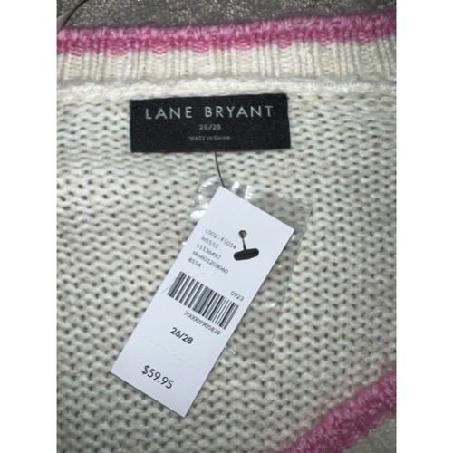 Cárdigan suéter Lane Bryant para mujer 26W 28W universitario preppy Swiftie Lover - Imagen 6 de 11