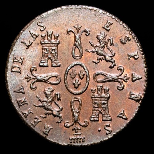Isabel II 2 Maravedís (2,56g) 1848 Segovia AC-60 XF+ - Picture 3 of 3