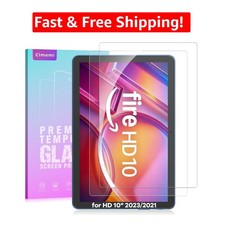 Clear Glossy Screen Protector for HD 10/10 Plus Tablets - 9H Hardness 2 Pack 