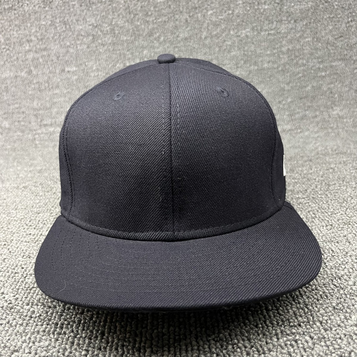New Era 59FIFTY Blank Black Fitted Hat Plain Size 7 Custom Cap