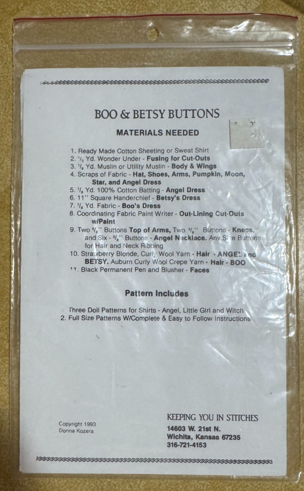 Boo & Betsy Buttons ~ 11