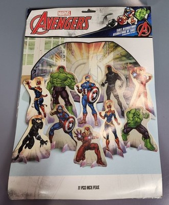 Exquisite Marvel Avengers Powers Unite Table Decorations 11 Pc - 5.16'' to 14''