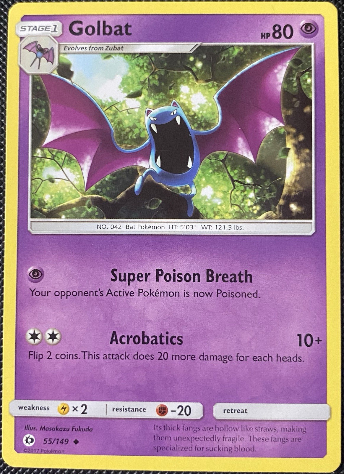 Golbat 55/149 SM Base Set Regular - Pokémon Card