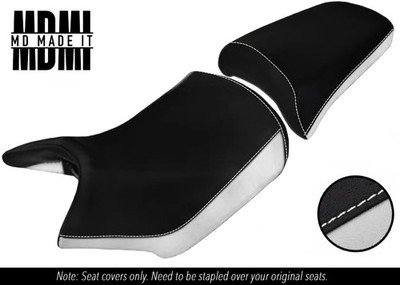 PASST ZU TRIUMPH TIGER EXPLORER 1215 12-18 MASSGEFERTIGTES VINYL-SITZBEZUG-SET SCHWARZ & WEISS