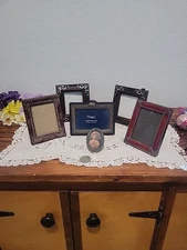 VTG Lot of 6 Picture Frames Ornate Miniature 90s Resin Vanity Frames Victorian