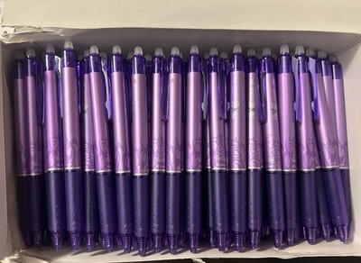 30ct Pilot FriXion Clicker Pens Purple 0.5mm Erasable Gel Retractable Fine Point