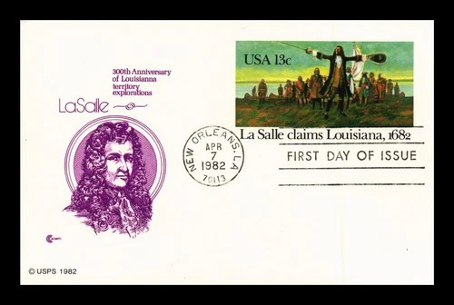 DR JIM STAMPS US FIRST DAY CARD LASALLE CLAIMS LOUISIANA COVER CRAFT CACHET