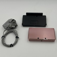 Nintendo 3DS Pink - Charger - Docking Station - No Stylus