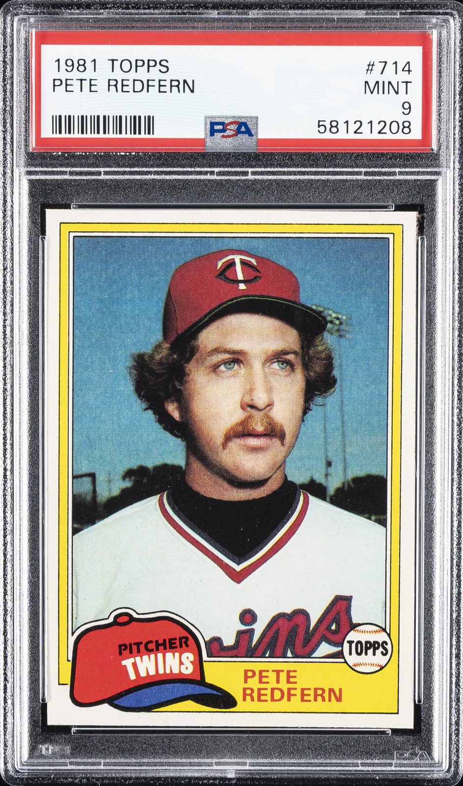 1981 TOPPS #714 PETE REDFERN PSA 9