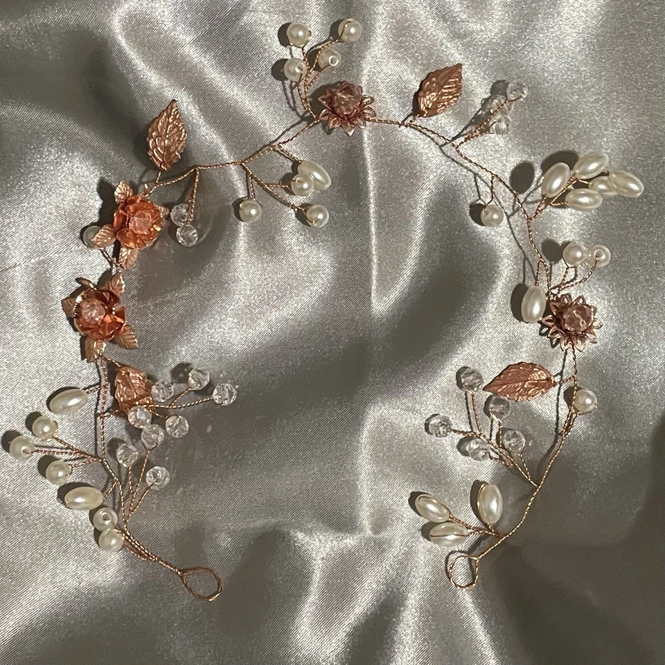 Missgrace Oro Rosa Cristal Vid Boda Baile de graduación Floral Foto 3 de 4