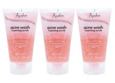 3 X QC Awaken Oil Free Pink Grapefruit Acne Wash, Foaming Scrub