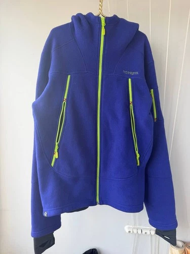 Norrona Narvik Warm3 Fleece Jacket Mens M Blue Berry Polartec Full Zip Hooded video thumbnail