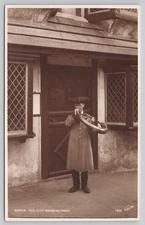 Vintage Real Photo Postcard Ripon City Horn-Blower by Walter Scott