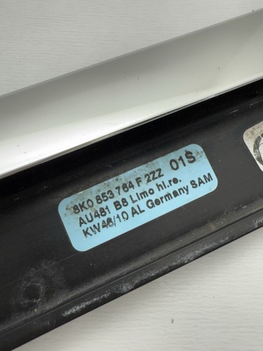 2009 2010 2011 2012 AUDI A4 S4 - RIGHT REAR CHROME DOOR TRIM OEM 8K0853764F - Picture 5 of 5